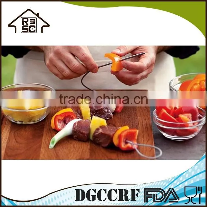 NBRSC Hot Products Custom Design Tool set BBQ Grill With Tools Set of 6pcs 4.5" Skewer For Plate