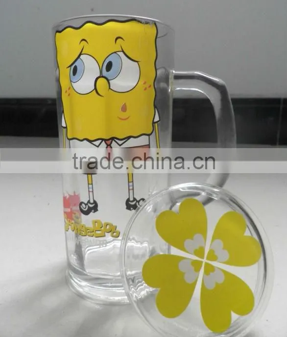 2014 hot sell insulated glass coffee cup without handle
