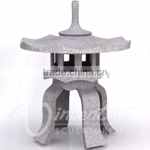 Wholesale outdoor decorative antique hand carved marble japanese stone lantern