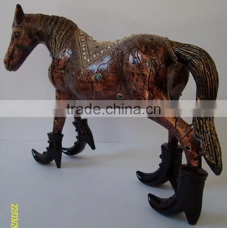 Decorative poly resin horse statue