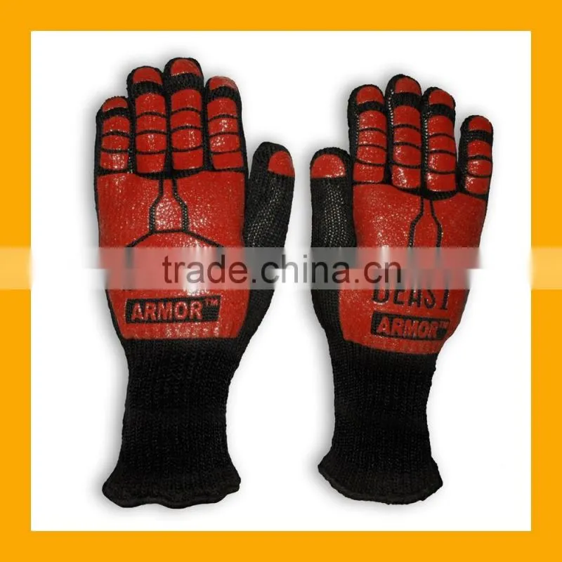 Premium Ofenhandschuhe (2er Set) bis zu 500C - Kuhler und angenehmer Schutz vor Hitze - EN407 beglaubigte Grillhandschuhe