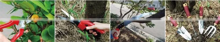 Mini garden tools include garden fork, garden trowel, transplanter, weeder