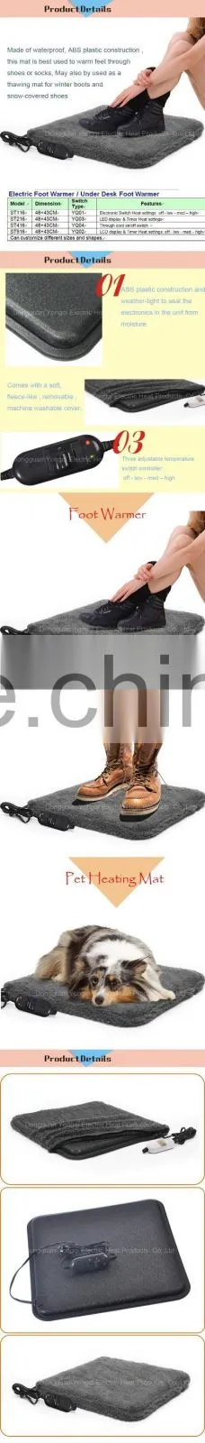 CE approved plastic foot warmer with 3 heat setting