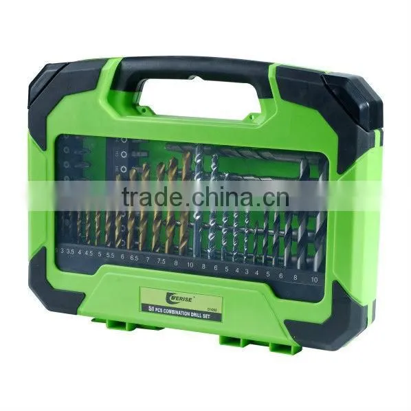51pcs sds plus hammer drill bit and combination drill set