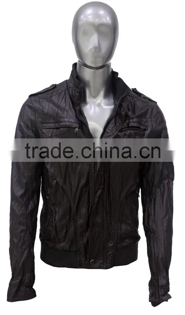 ALIKE pu leather jacket for man bulk wholesale jacket