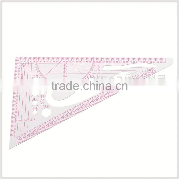 Kearing brand 1:3/1:4/1:5 transplant plastic sandwich line flexible triangular scale ruler #8345
