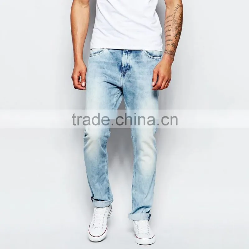 new style boys jeans skinny with all drape style plain jeans