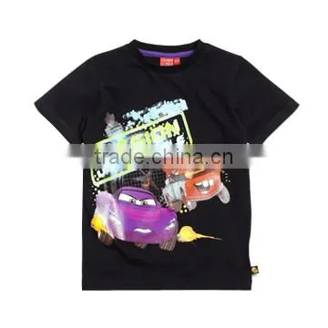 Trendy handsome purple children short sleeves tshirt