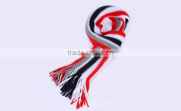 Cheap simple 6color choice stripe design spandex material knit fashion men winter cheap scarf hijab