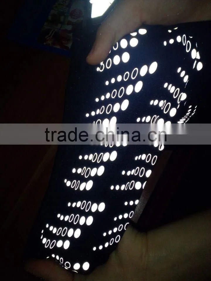customized colorful high light engraved heat transfer printing reflective logo