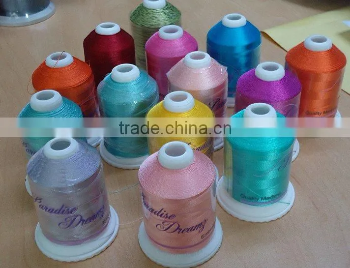 spun polyester embroidery thread 120d/2
