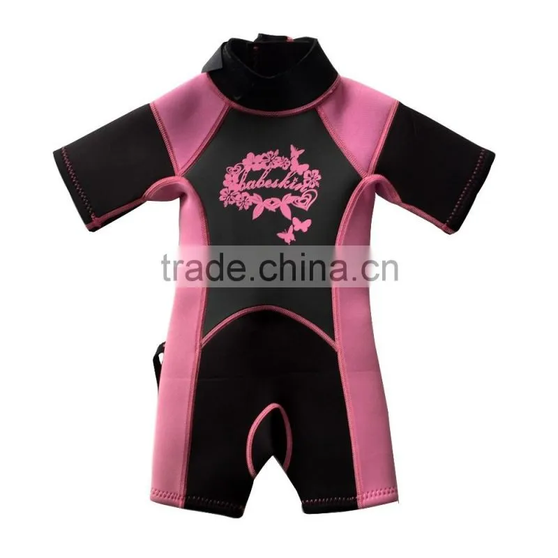 Shorty neoprene smooth skin wetsuit for kids