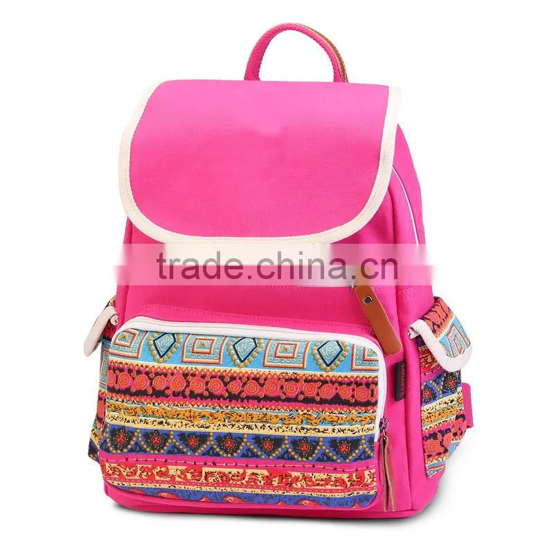 2017 new designer cute print children tote canvas bag
