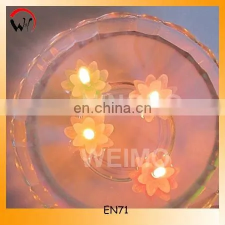 flower shaped water floating candles