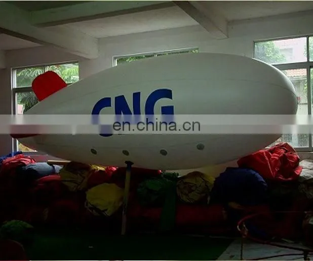 giant 10m PVC Flying inflatable advertising zeppelin helium balloon for decoration