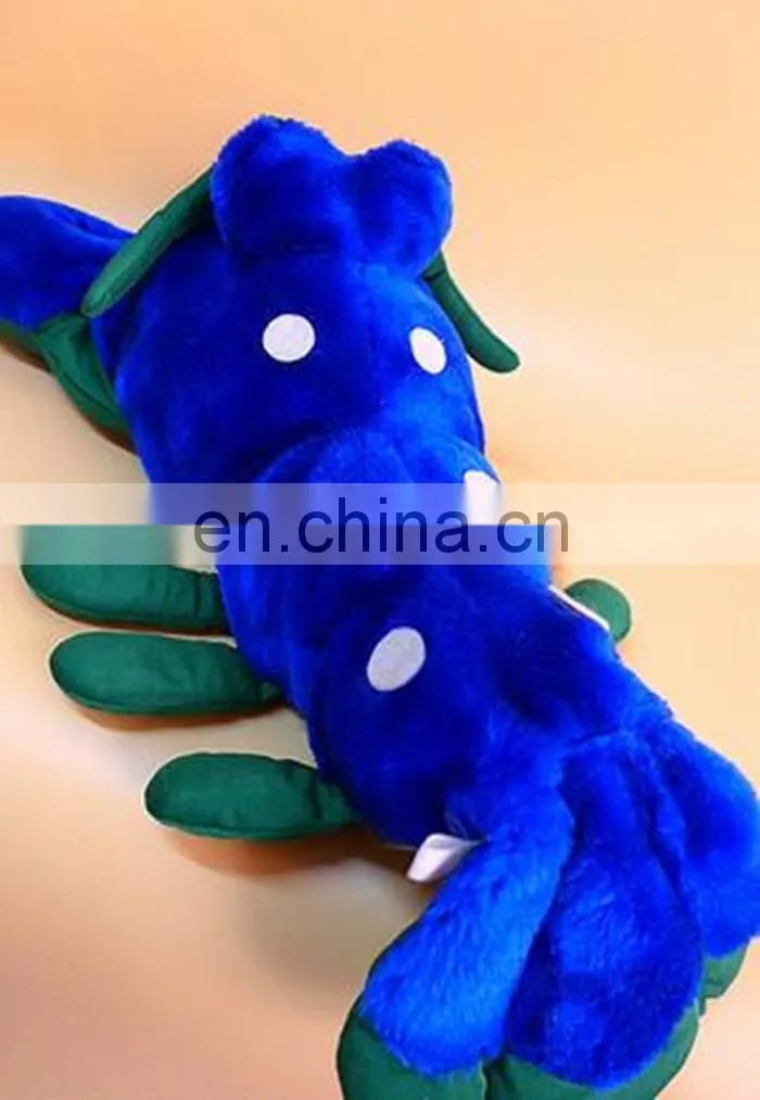 big eyes embroidered lobster plush stuff toy blue