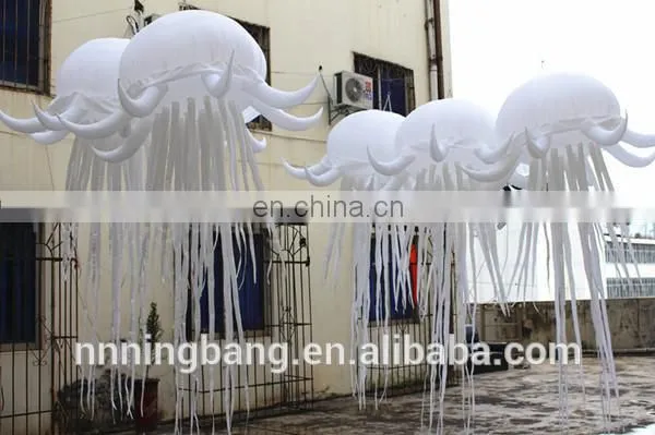 Fantasy attactive LED inflatable jellyfish