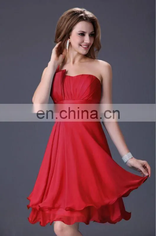 Hot Selling! Grace Karin Women's One Shoulder Knee Length Chiffon Bridesmaid Dresses CL4095