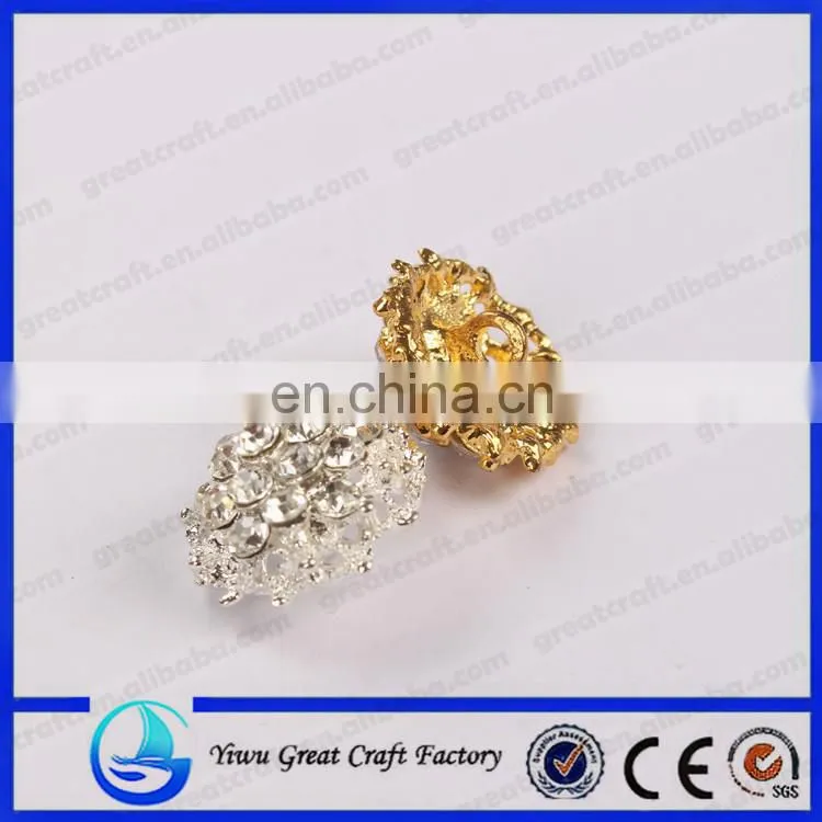 20mm 1 hole besds metal golden button for sewing garment accessories