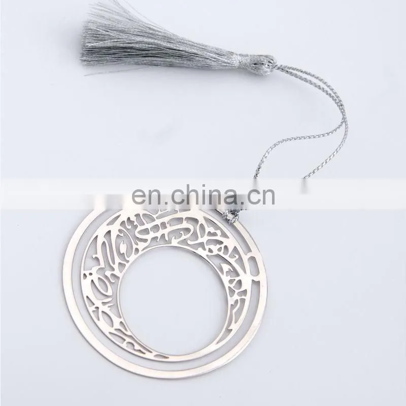 Round Special Metal Bookmark with tassel: