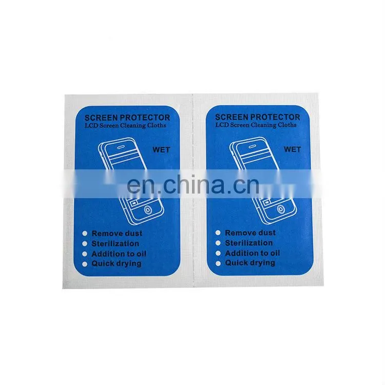 special tailor making logo artwork printed glass clean wipe