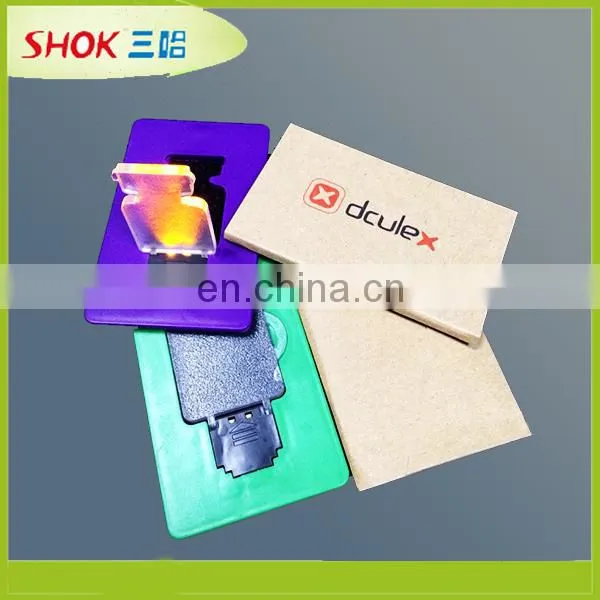 Colorful LED mini business card pocket lamp card