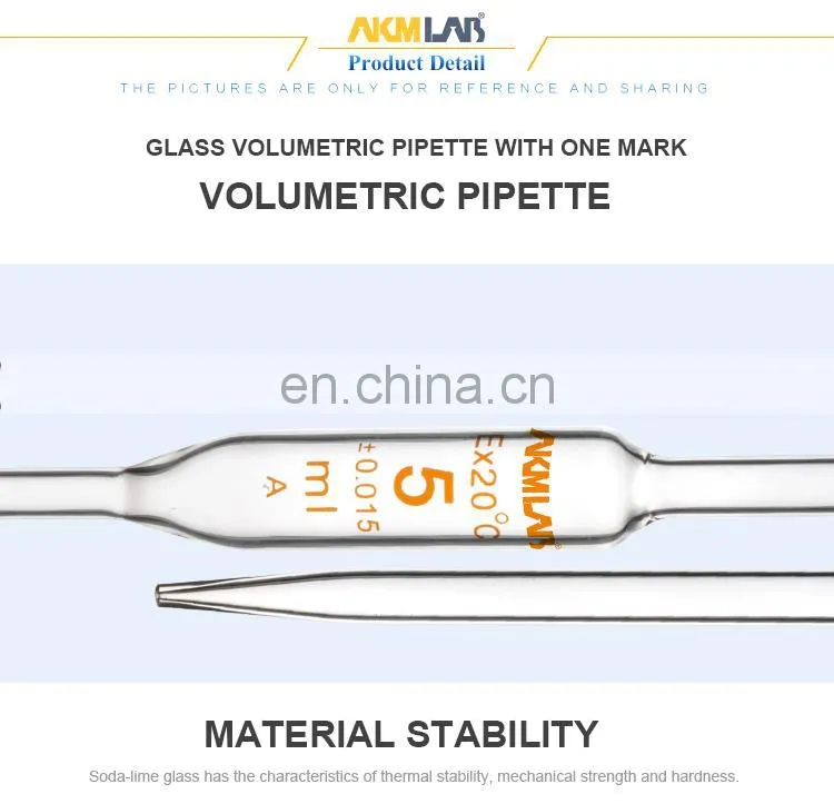 AKM LAB Glass Bulb Pipette Volumetric Pipette for Liquid