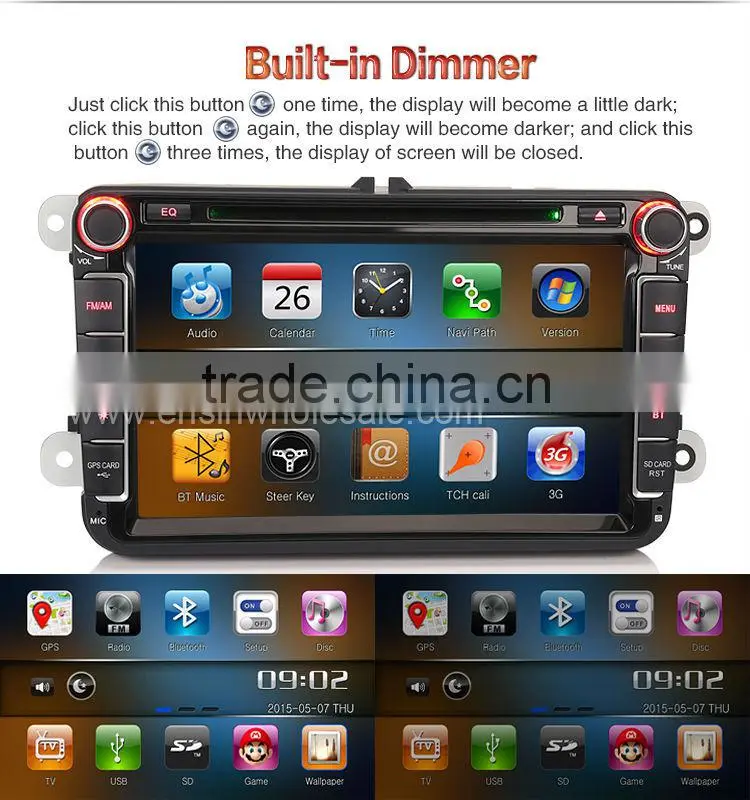Erisin ES9611V 8" 2 Din Car DVD Player with GPS 3G TV