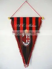 satin double sided printing , tow layers with Tassels, Hanging Flag or silk banner