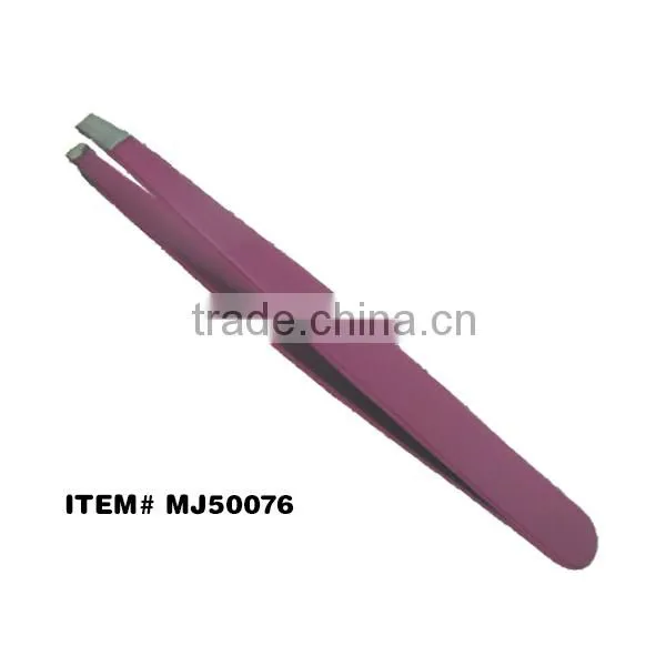 Metal pincers metal eyebrows tweezers set in pouch stainless steel tweezers
