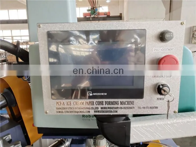 PCF220A CE Certificate Ice Cream Paper Cone Sleeve Wrapper Making Machine for Korea korean