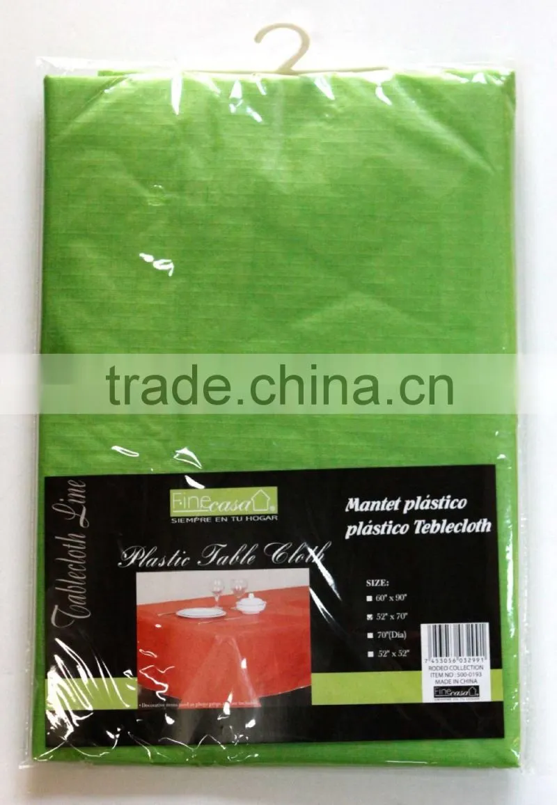 SOLID COLOR TABLE CLOTH WITH FLANNEL BACKING
