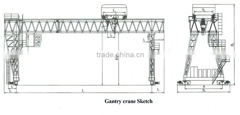 Double Girder Movable Type Gantry Crane