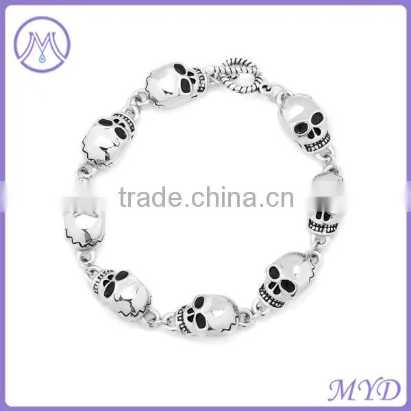 Stainless Steel Mens Jewelry Bracelet Skull Bracelet for Man