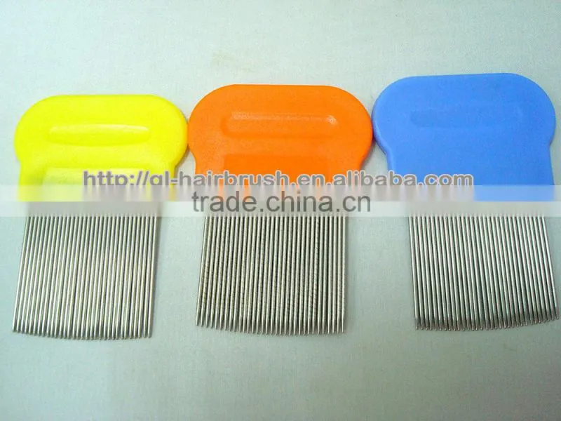 Professional Long Metal Teeth Hair Lice Comb , Round Head Lice Treatment