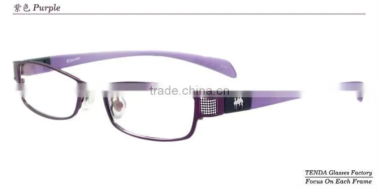 Women fancy eyeglasses frames with changeable temples