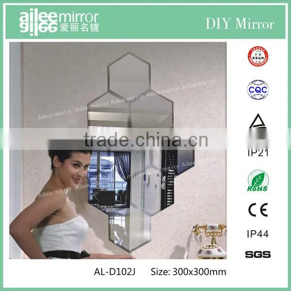 Clear crystal glass mirror plane mirror