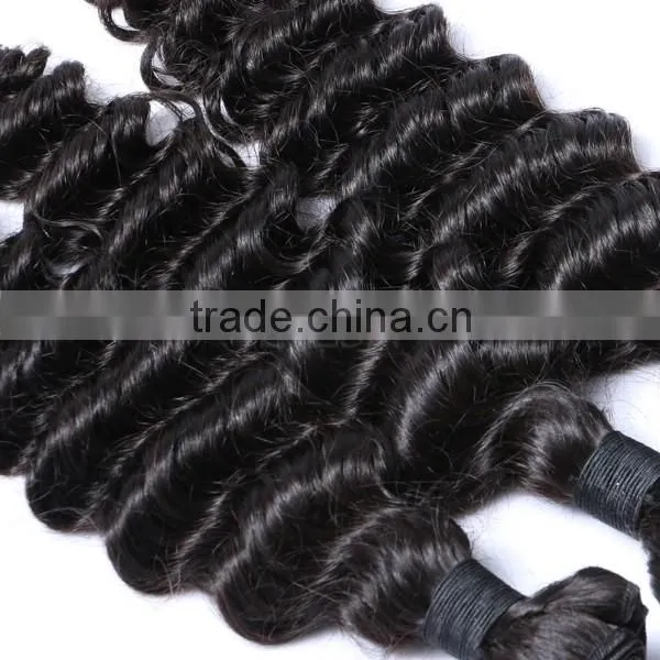 10A top quality brazilian virgin hair deep wave hair bundles long service time