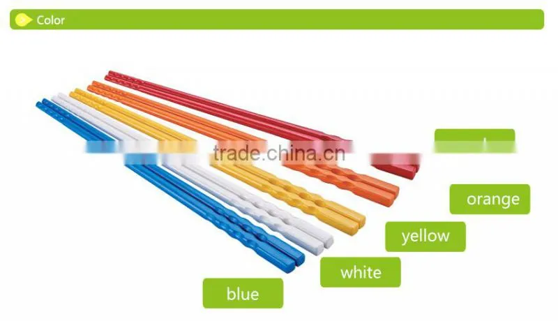 D697 many color chinese style plastic chopsticks(5 pairs)