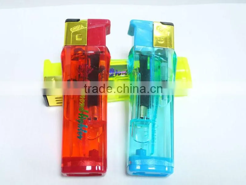 Five transparent colors refillable electric cigarette lighter