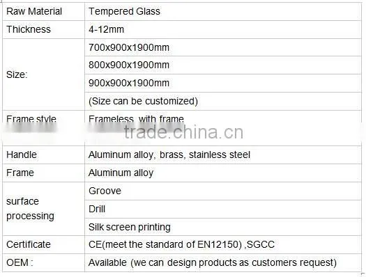 High quality 10mm printing glass door