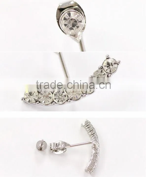 Elegant rhinestone Bridal Earrings Crystal Simple Earrings Anchor Earrings