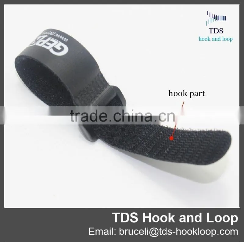 adjustable custom logo hook and loop fastening buckle strap