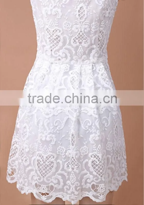 Hot Selling classical Sleeveless Ladies Lace Summer Dress