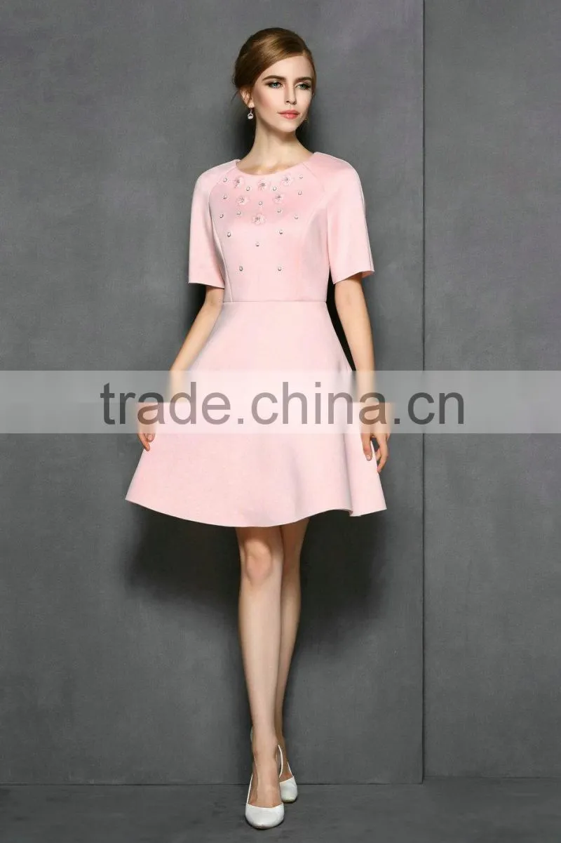 new fashion ladies dress Pink Prom Dress