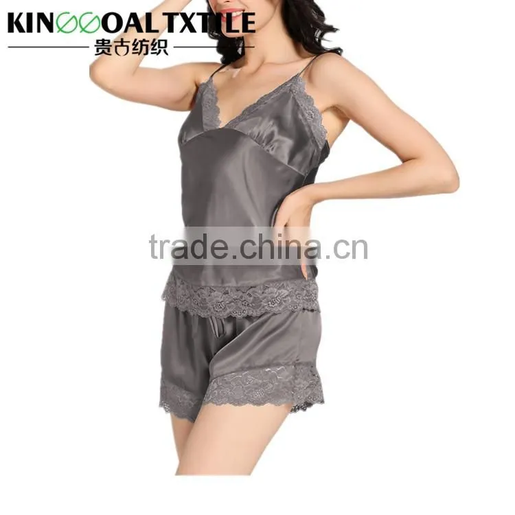 100% Pure Silk Pajama Luxurious Solid color Silk Sleepwear Women