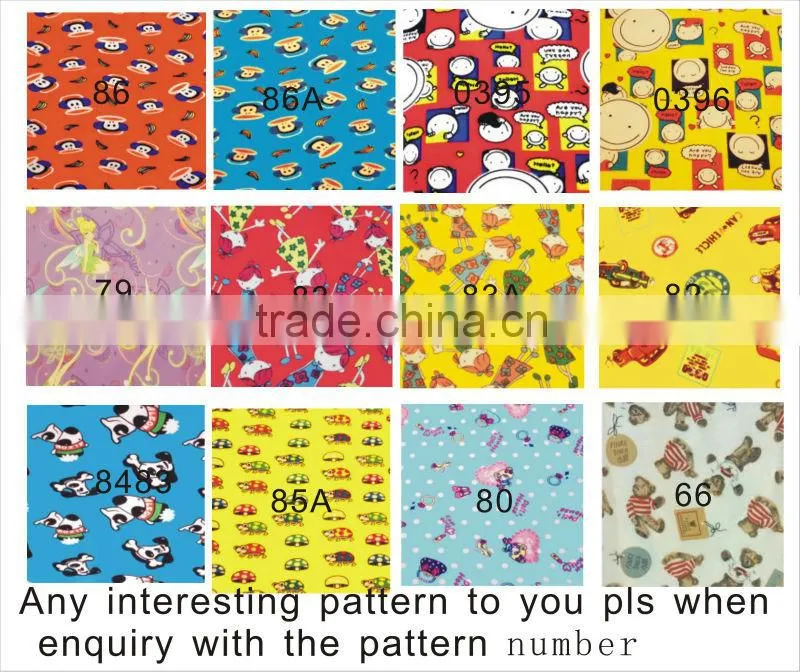 polyester cotton printed knitted fleece fabric