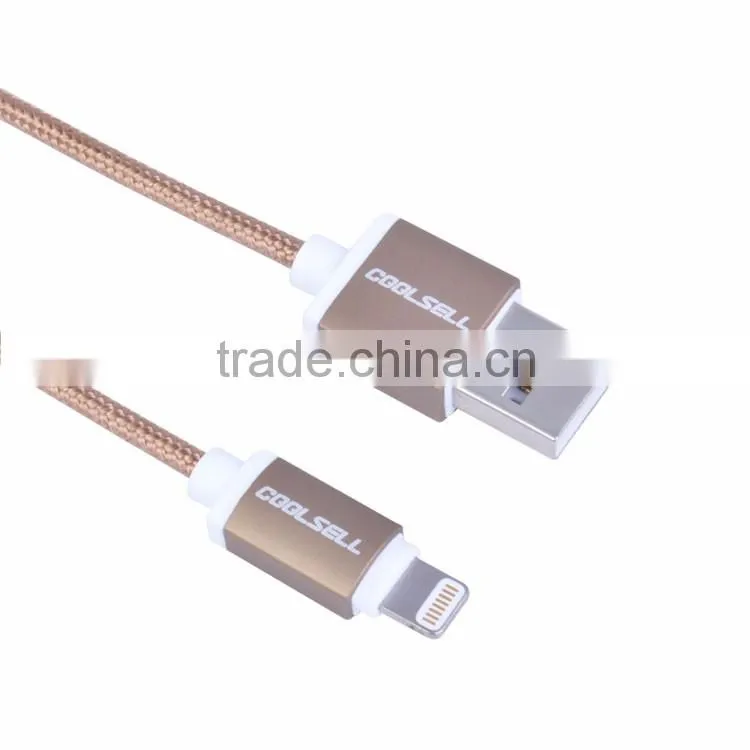 MFi certified Original MFI cable nylon braided 8 pin usb cable for iphone accessory
