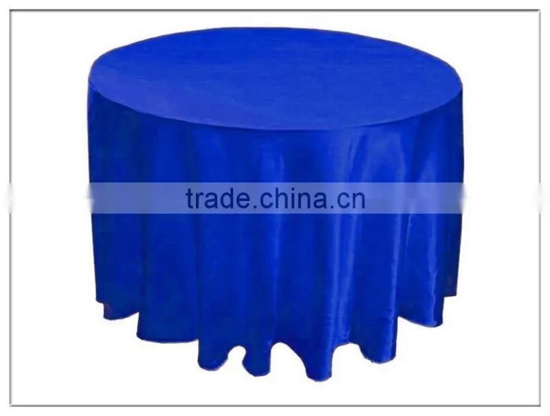 OEM factory price beauty satin table cloth for wedding party/polyester satin fabric cloth cover for table/cheap round tablecloth