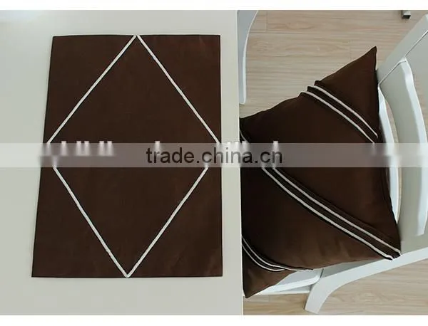 Simple style chocolate fabric placemat